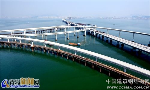 海灣大橋?qū)?ldquo;青島、紅島、黃島”串聯(lián)起宏偉大青島