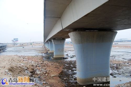 跨海大橋的建成將使青島老港、油港、前灣港連為一個整體